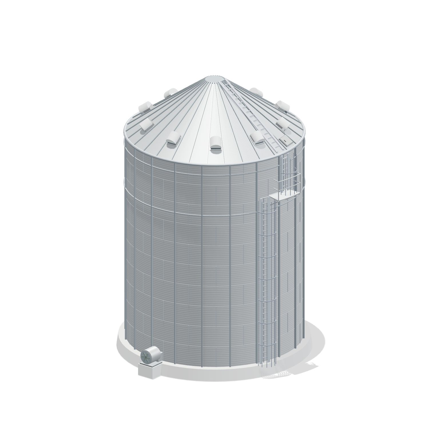 30' 10 Ring Stiffened Grain Bin 23469 BU