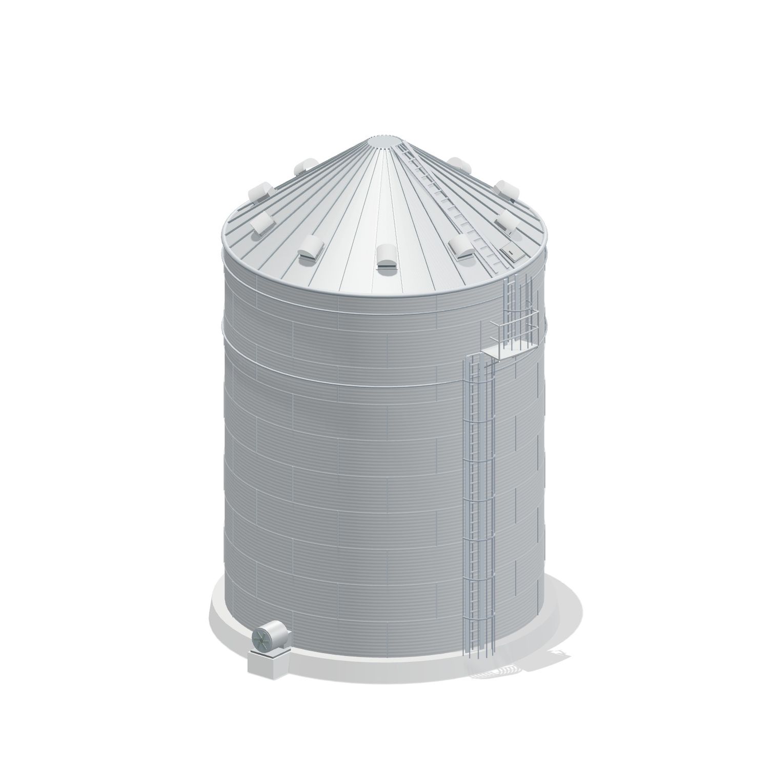 30' 10 Ring Farm Grain Bin 23469 BU