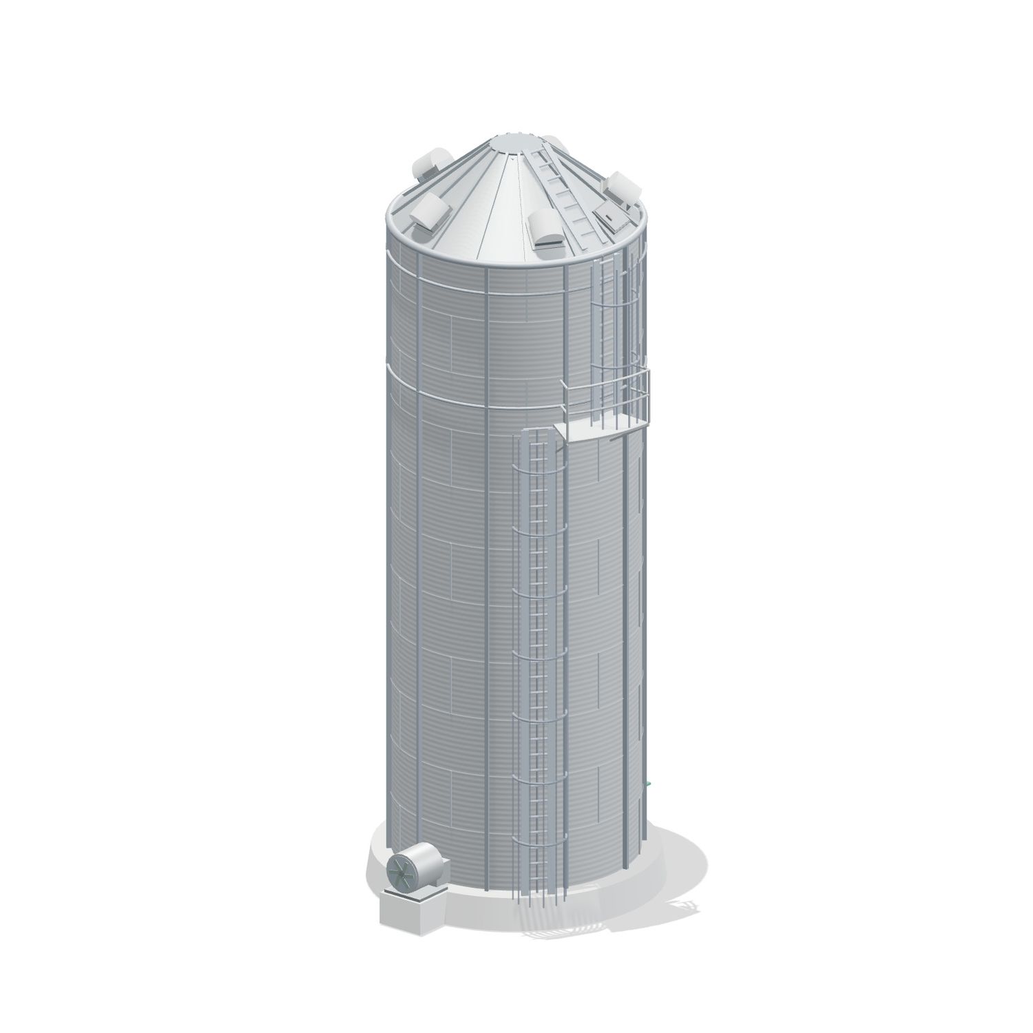 15' 11 Ring Stiffened Grain Bin 6217 BU
