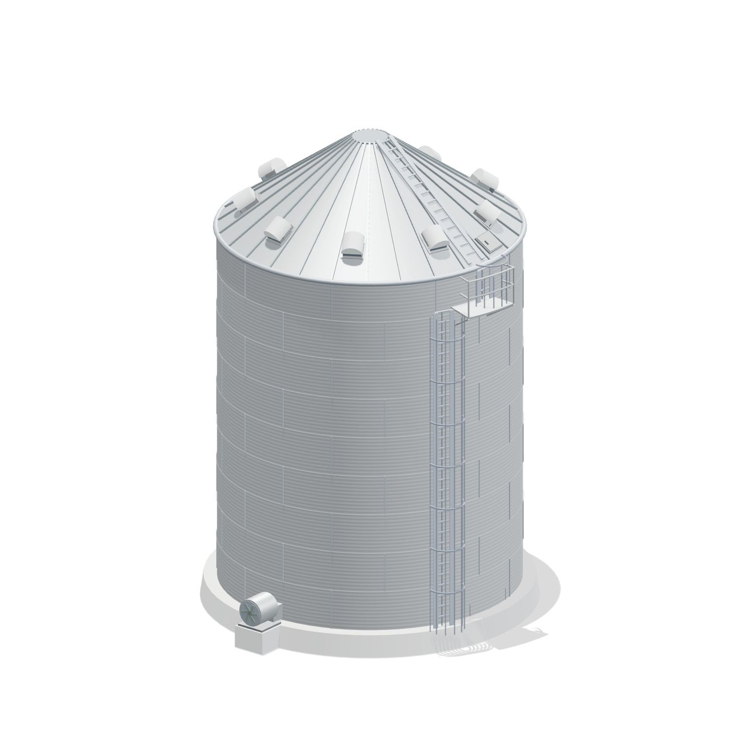 27' 9 Ring Farm Grain Bin 17113 BU