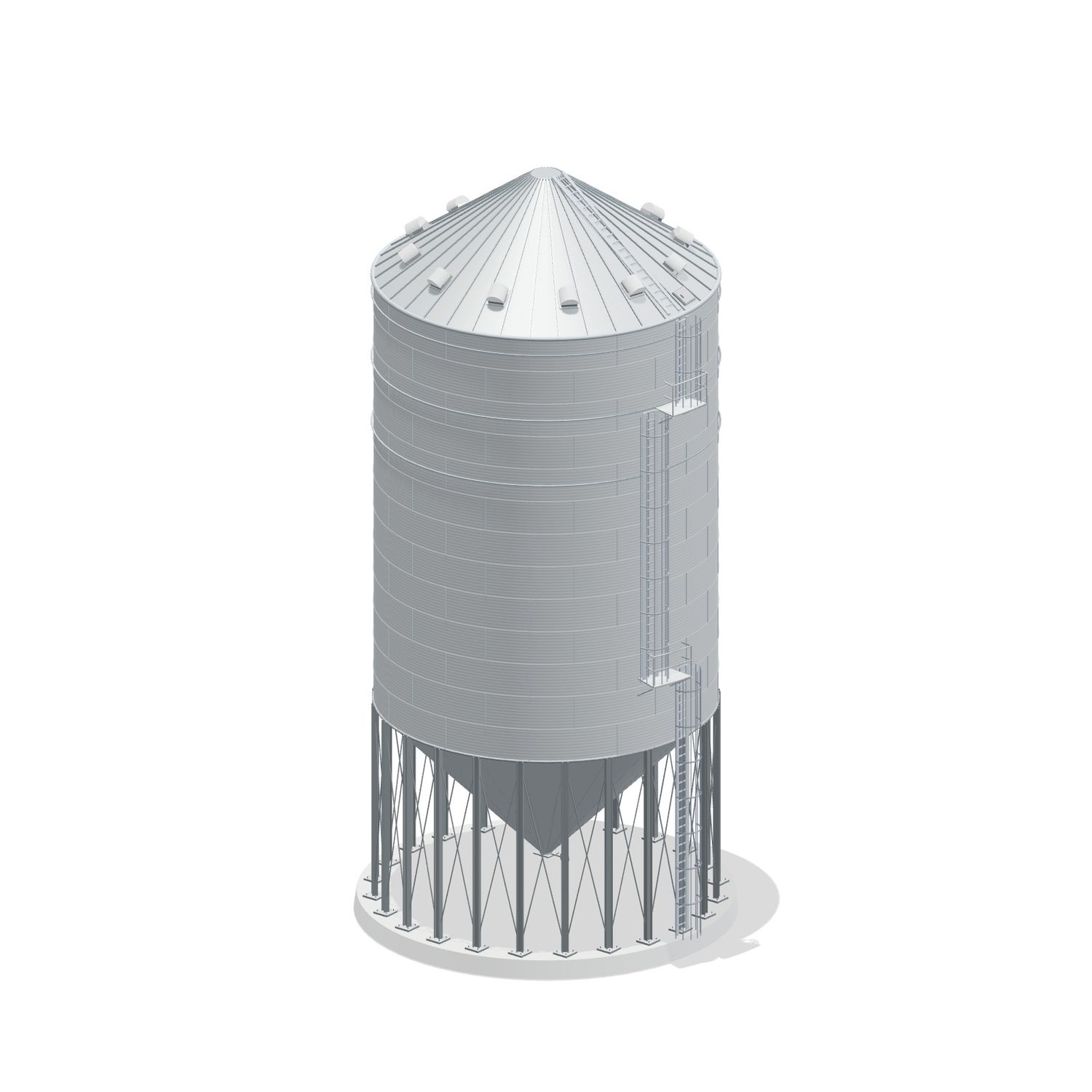 36' 13 Ring Heavy Duty 45 Hopper Bin 45661BU