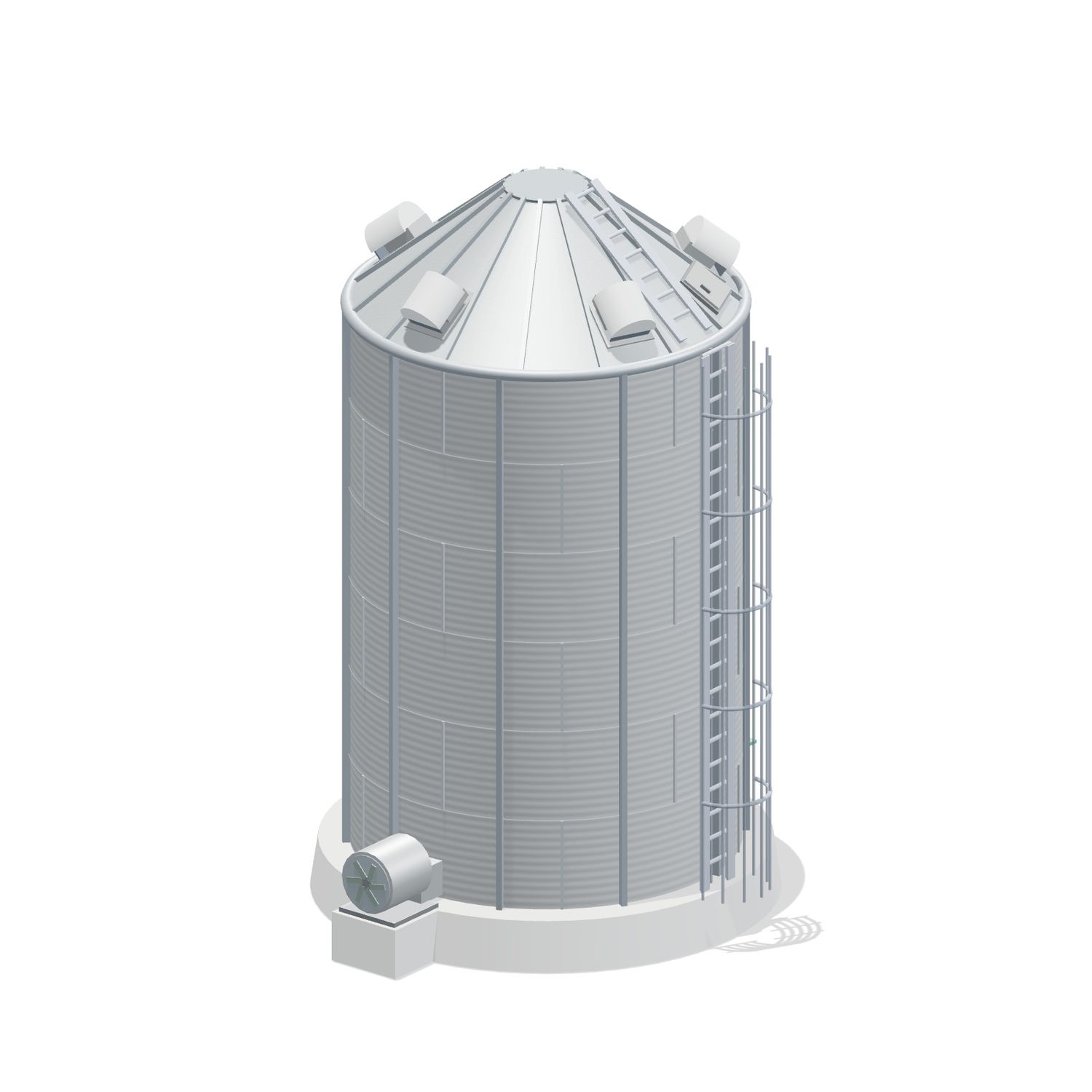 15' 6 Ring Stiffened Grain Bin 3486 BU