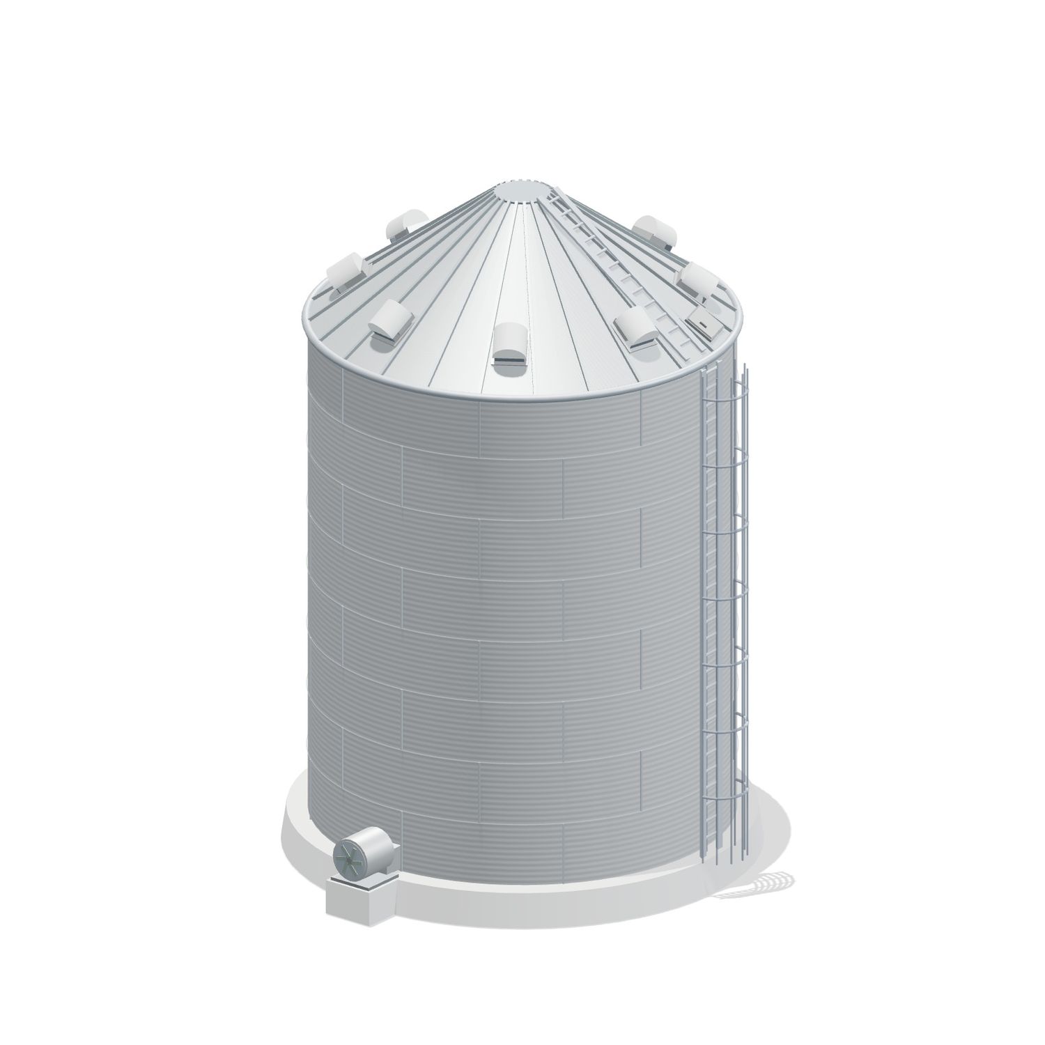 24' 8 Ring Farm Grain Bin 12023 BU