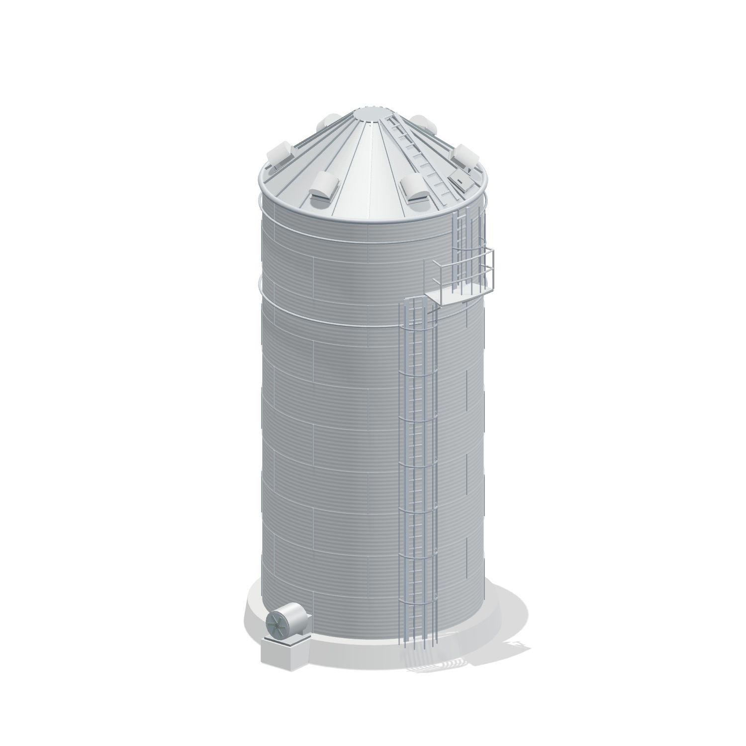 18' 10 Ring Farm Grain Bin 8222 BU