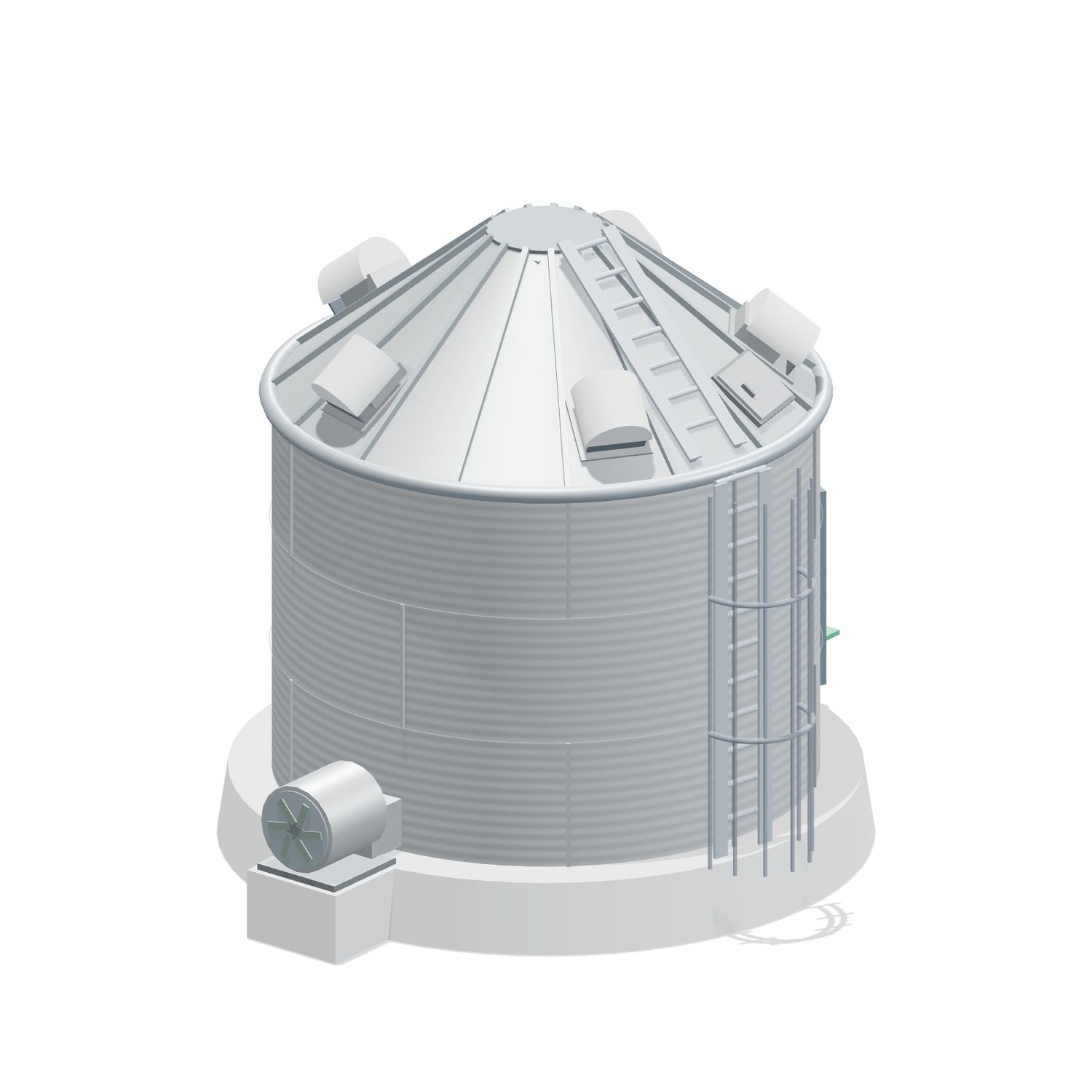 15' 3 Ring Farm Grain Bin 1848 BU