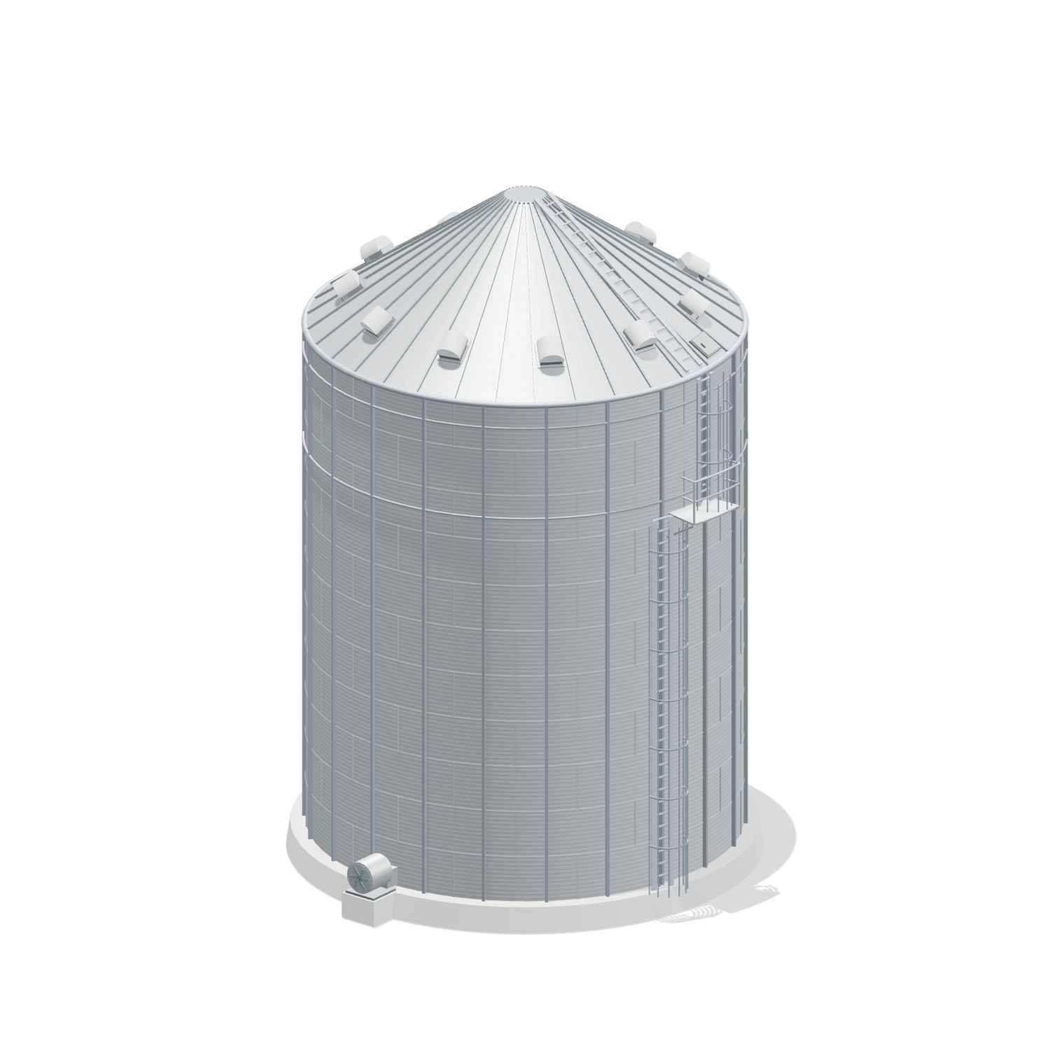 33' 11 Ring Stiffened Grain Bin 33875 BU