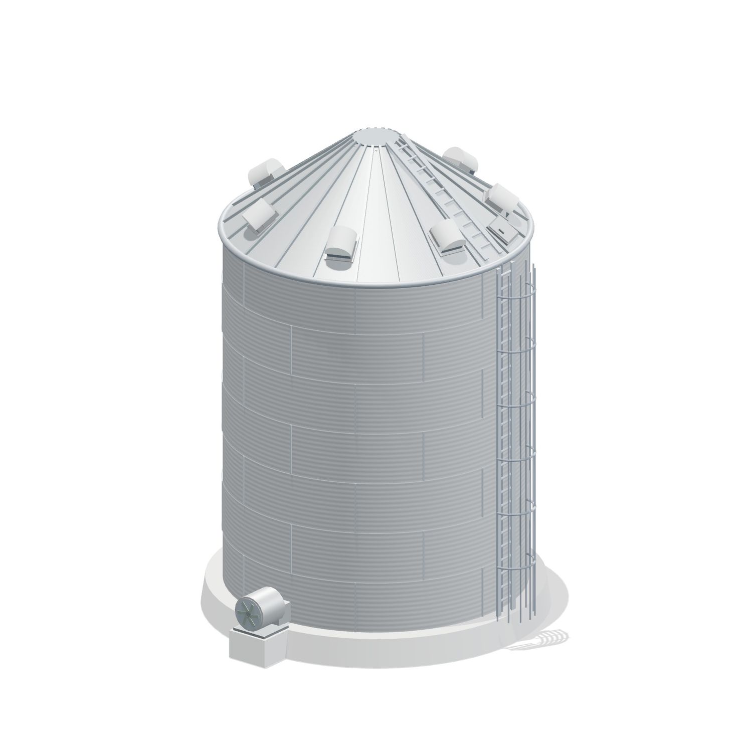21' 7 Ring Farm Grain Bin 8058 BU