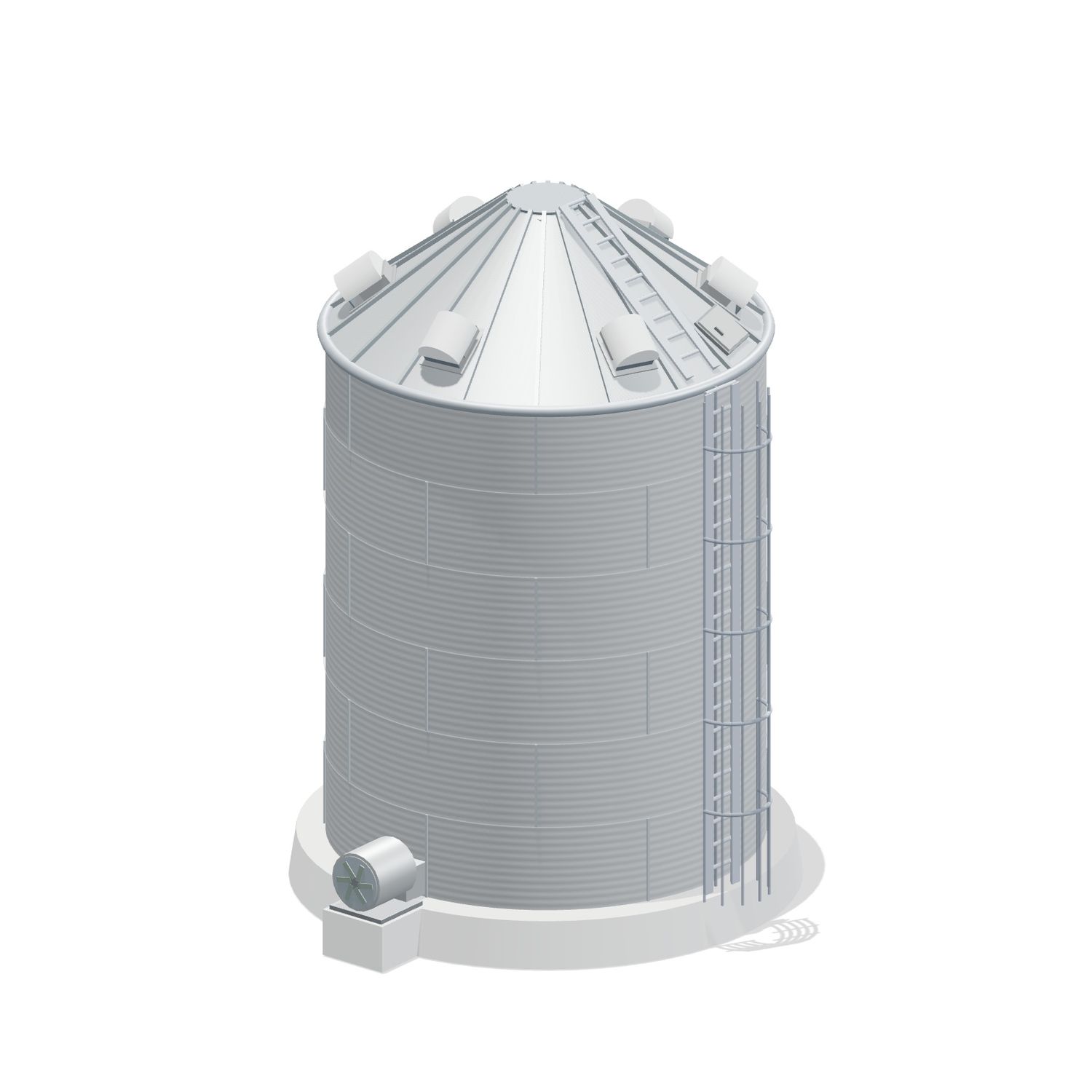 18' 6 Ring Farm Grain Bin 5077 BU