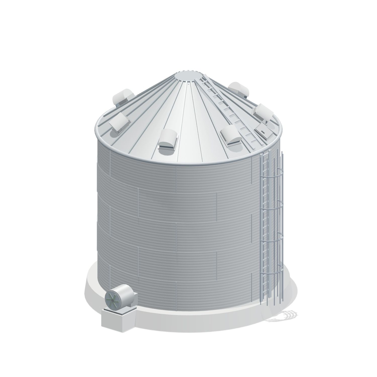 21' 5 Ring Farm Grain Bin 5917 BU