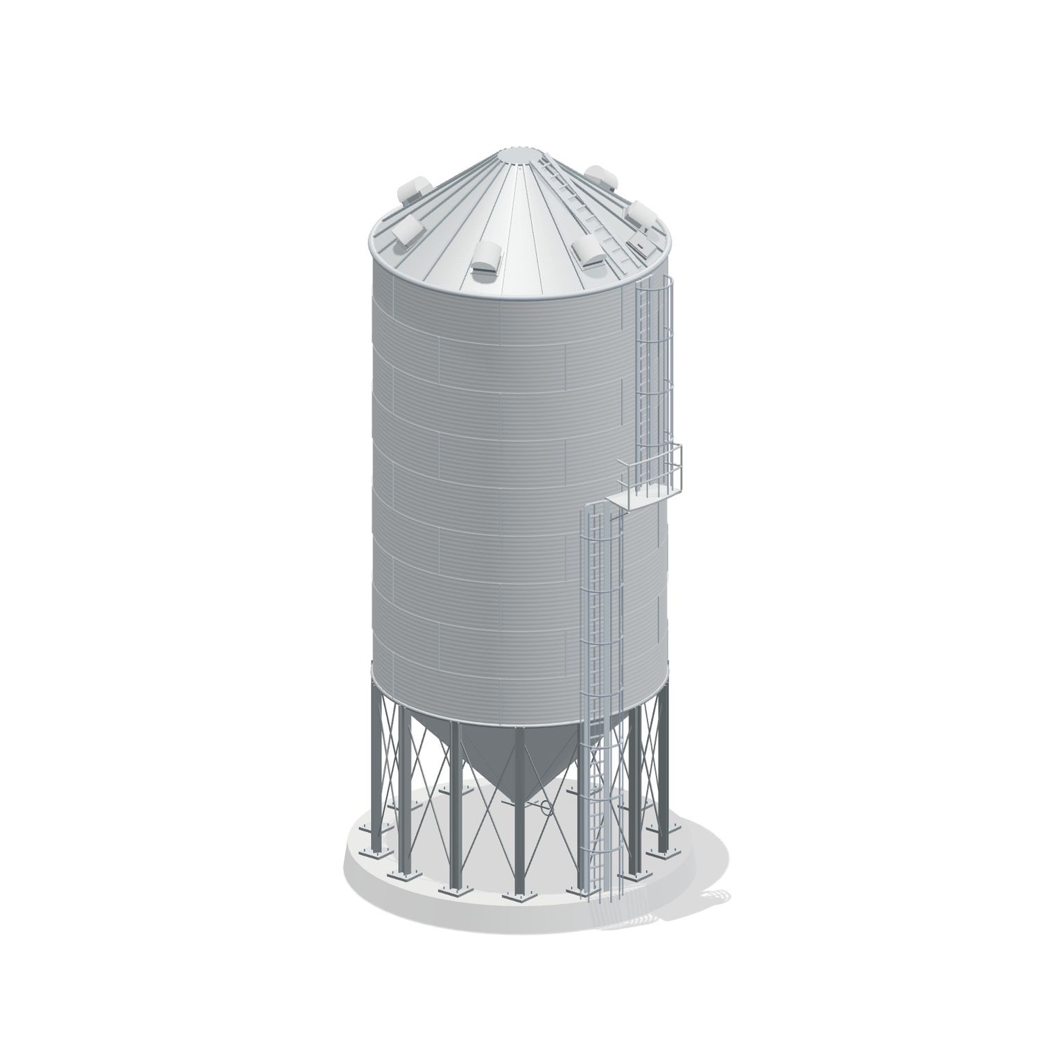 21' 9 Ring Heavy Duty 45 Hopper Bin 11218BU