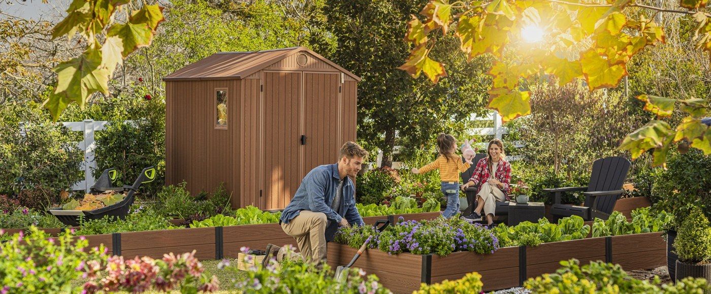 Representative photo: 7 × 7 resin shed kit