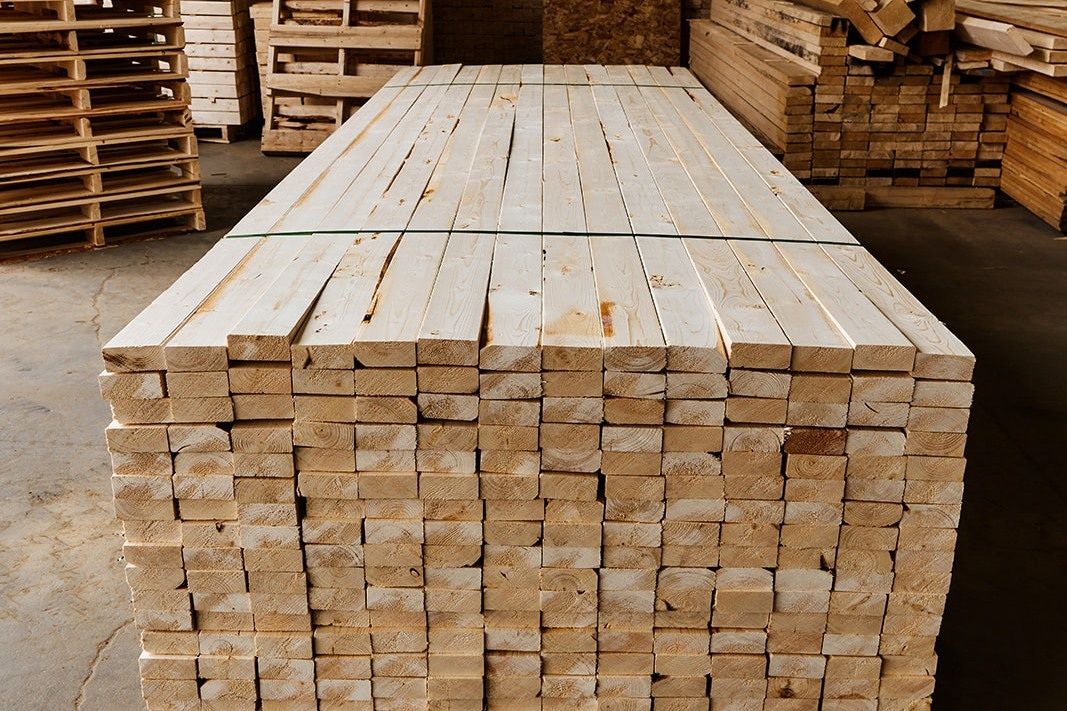 Representative photo: 2 × 4 × 8 ft framing lumber