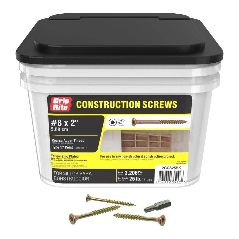 Representative photo: Construction screws