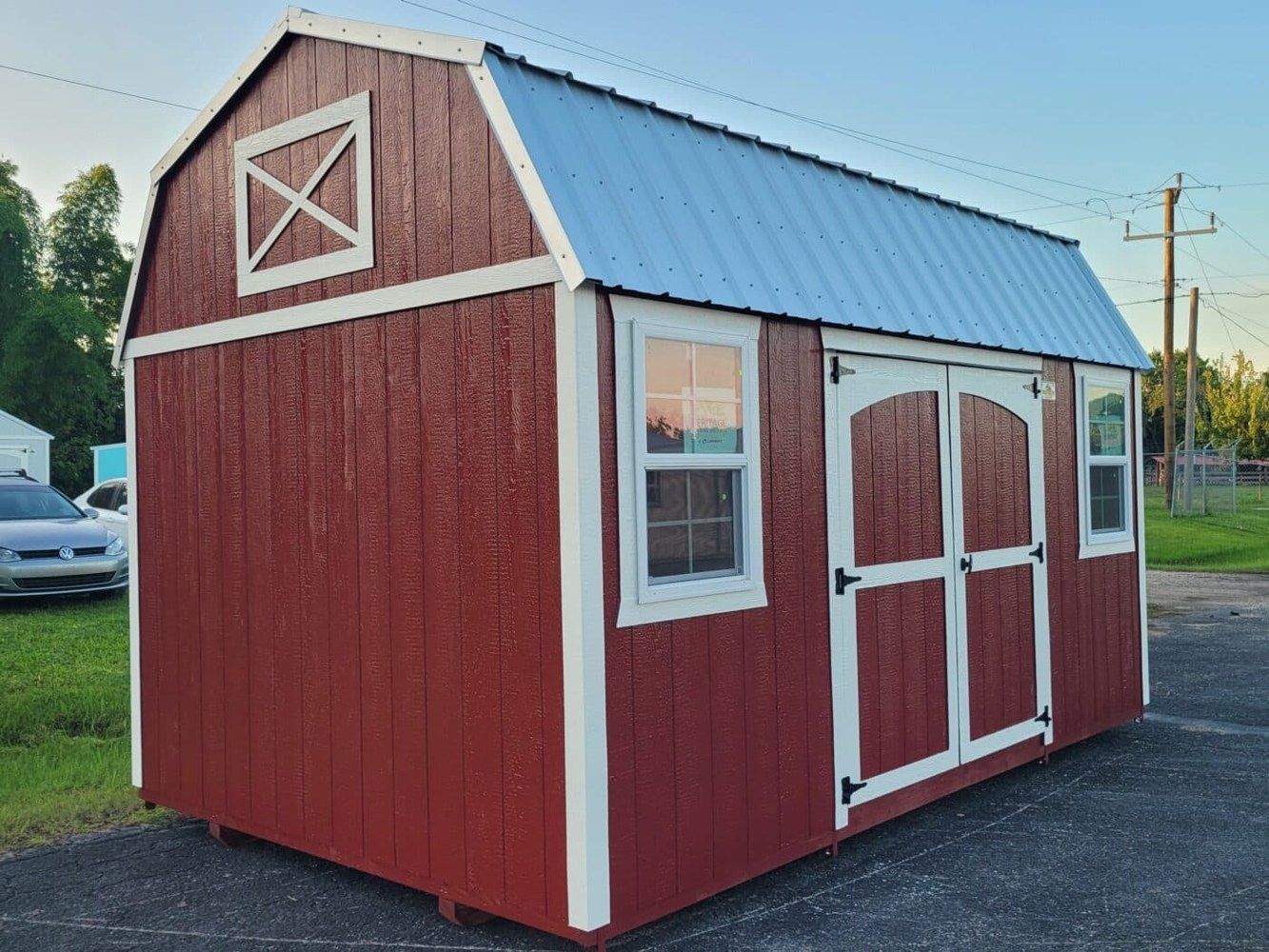 Representative photo: 10 × 16 lofted barn shed