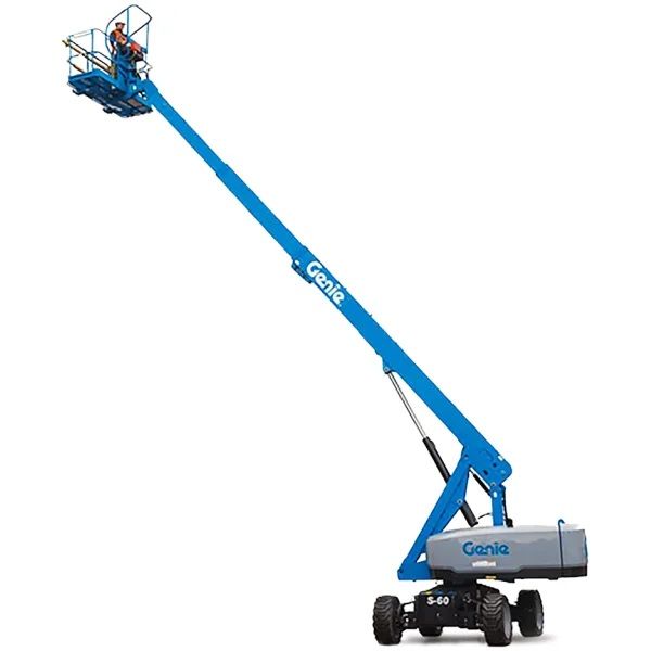 Representative photo: Straight boom lift · 40–80 ft class rental