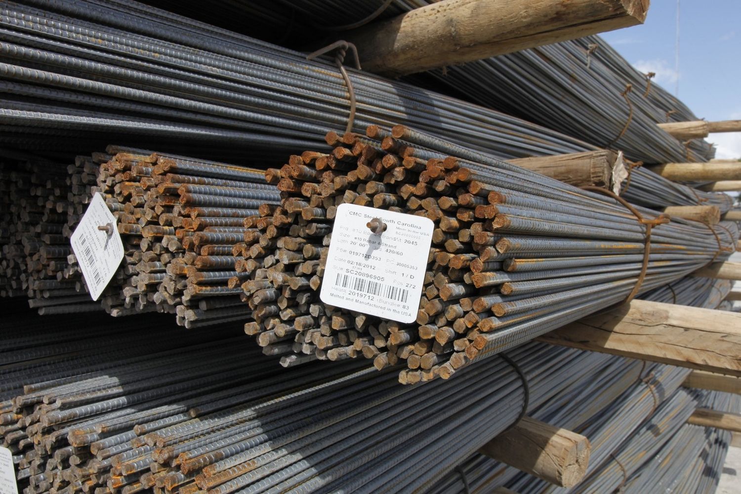 Representative photo: #4 reinforcing bar · 20 ft