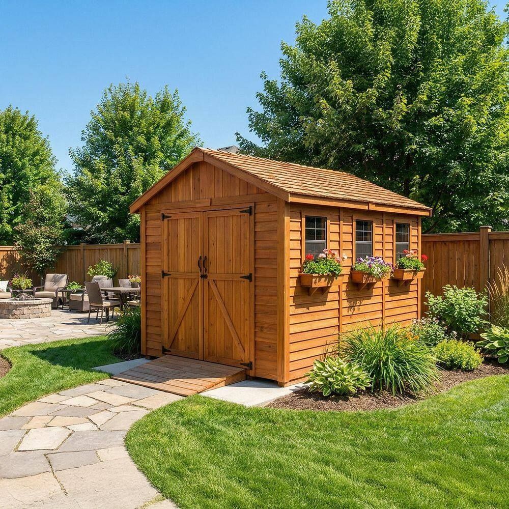Representative photo: 8 × 12 garden storage shed