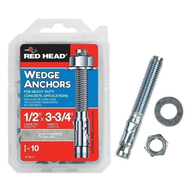 Representative photo: Concrete wedge anchors
