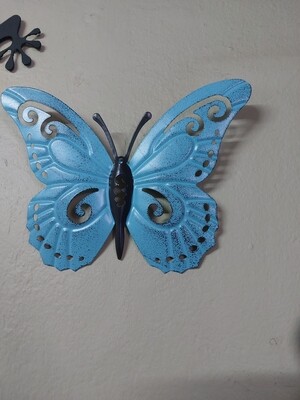 Butterfly Blue Metal