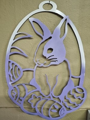 Easter bunny purple and white