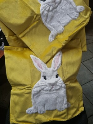Bunny Cushion Covers Yellow and white