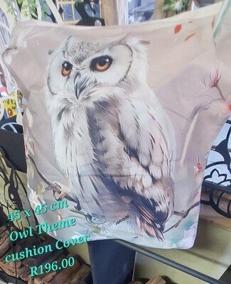 Owl Print Cushion Cover
