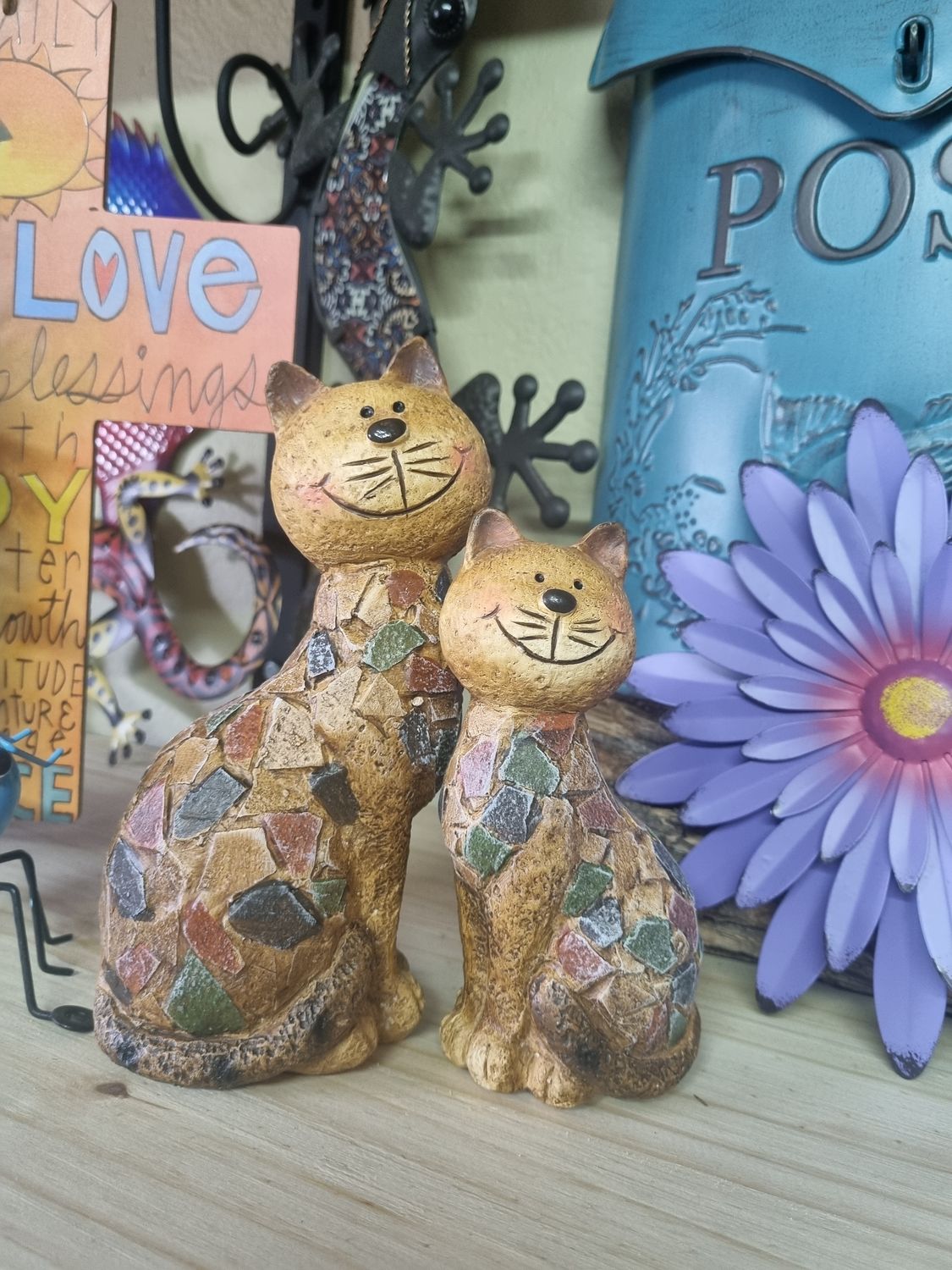 Resin Cat statue