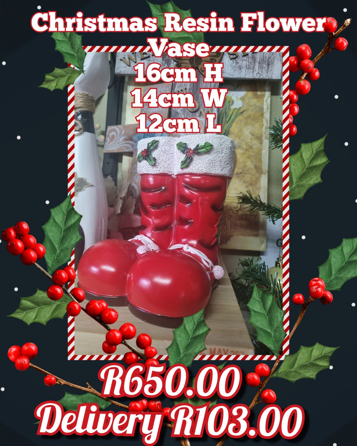 Resin Christmas shoes