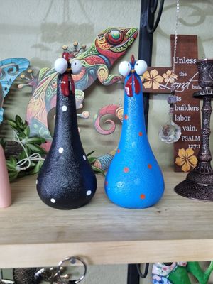 Ceramic chicken set of two