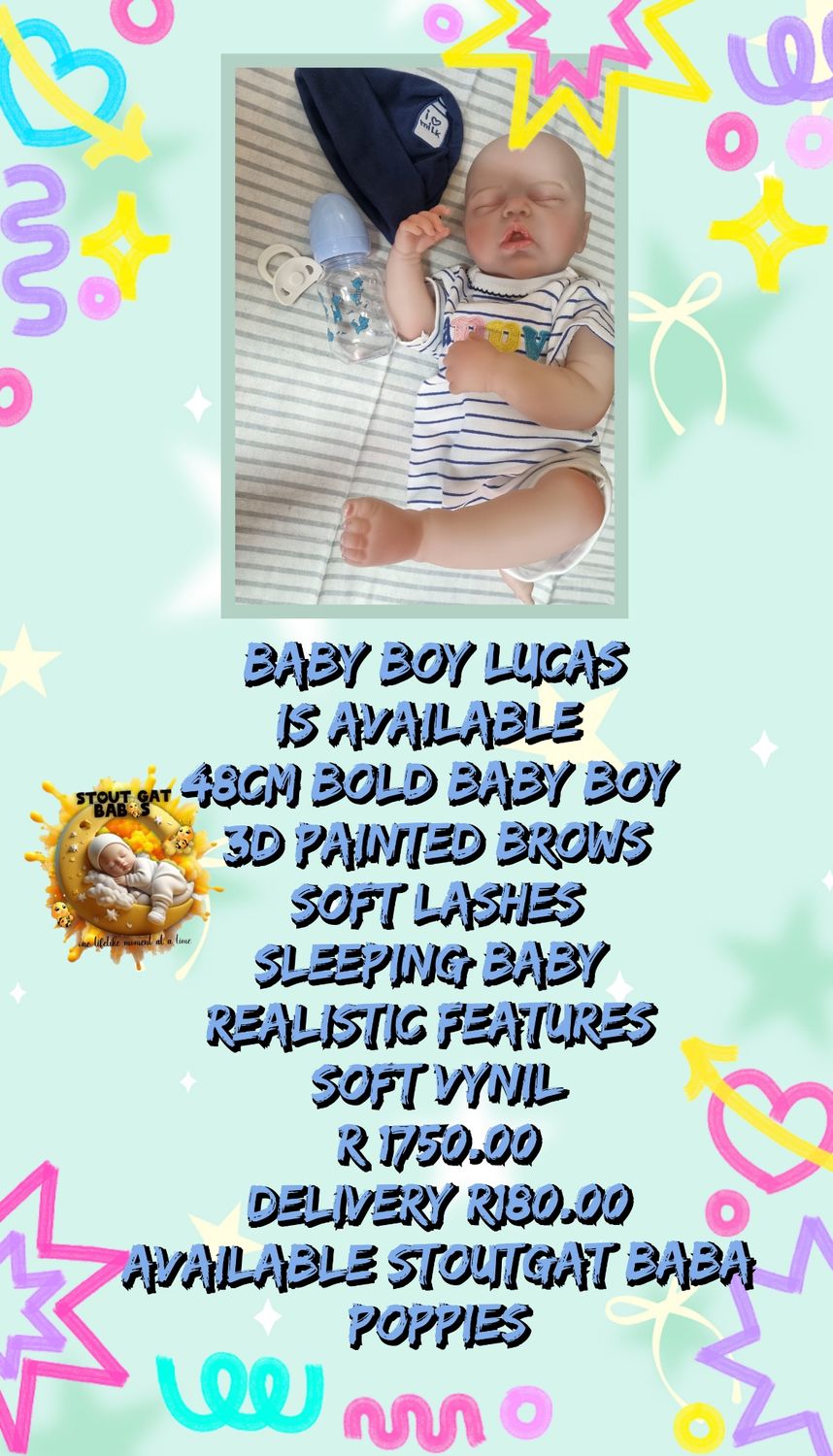 Baby Lucas Reborn baby soft vynil 48cm