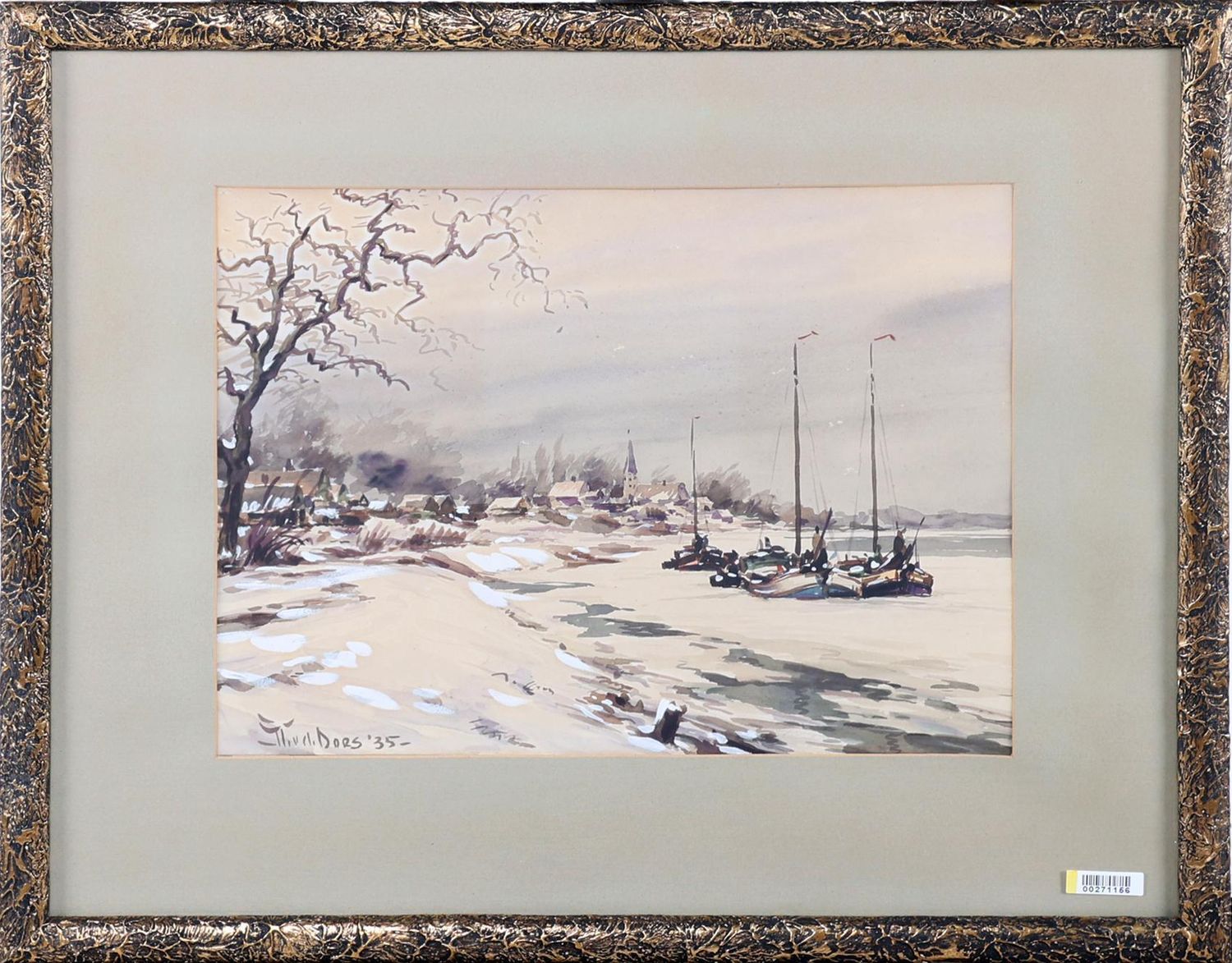 Winterlandschap - Willem Jan Pieter van der Does (1889 - 1966)