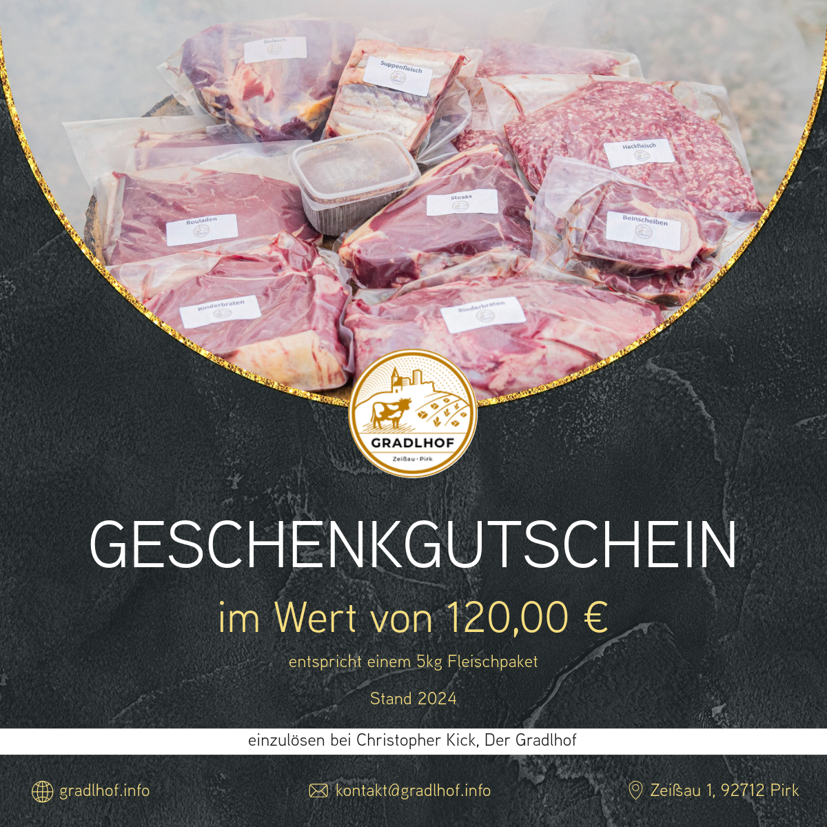 Geschenkgutschein - 5 kg Mischfleischpaket