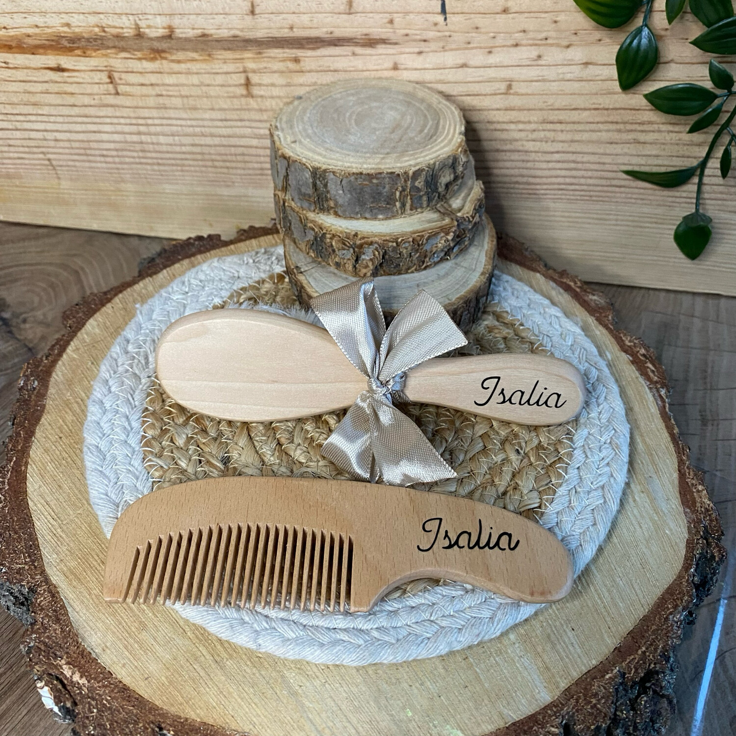Coffret brosse + peigne personnalisé