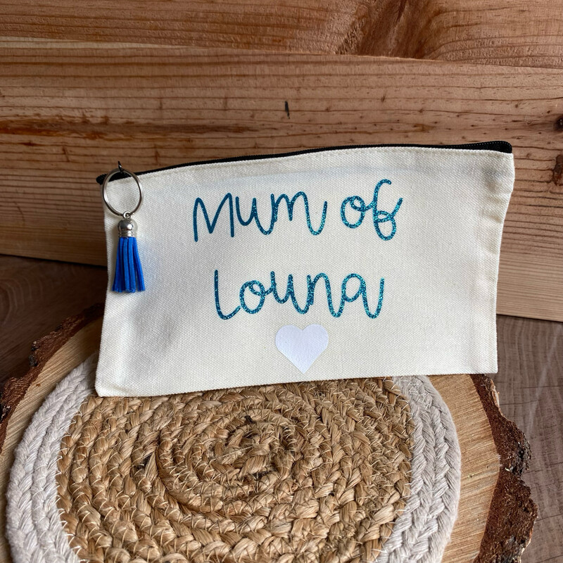 Trousse en tissu personnalisée « couleur crème »