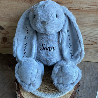 Peluche lapin personnalisée 