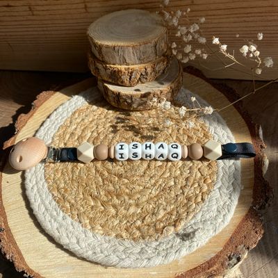 Attache tétine simple modèle &quot; Ishaq &quot;