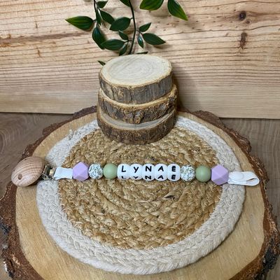 Attache tétine simple modèle &quot; Lynaë &quot;