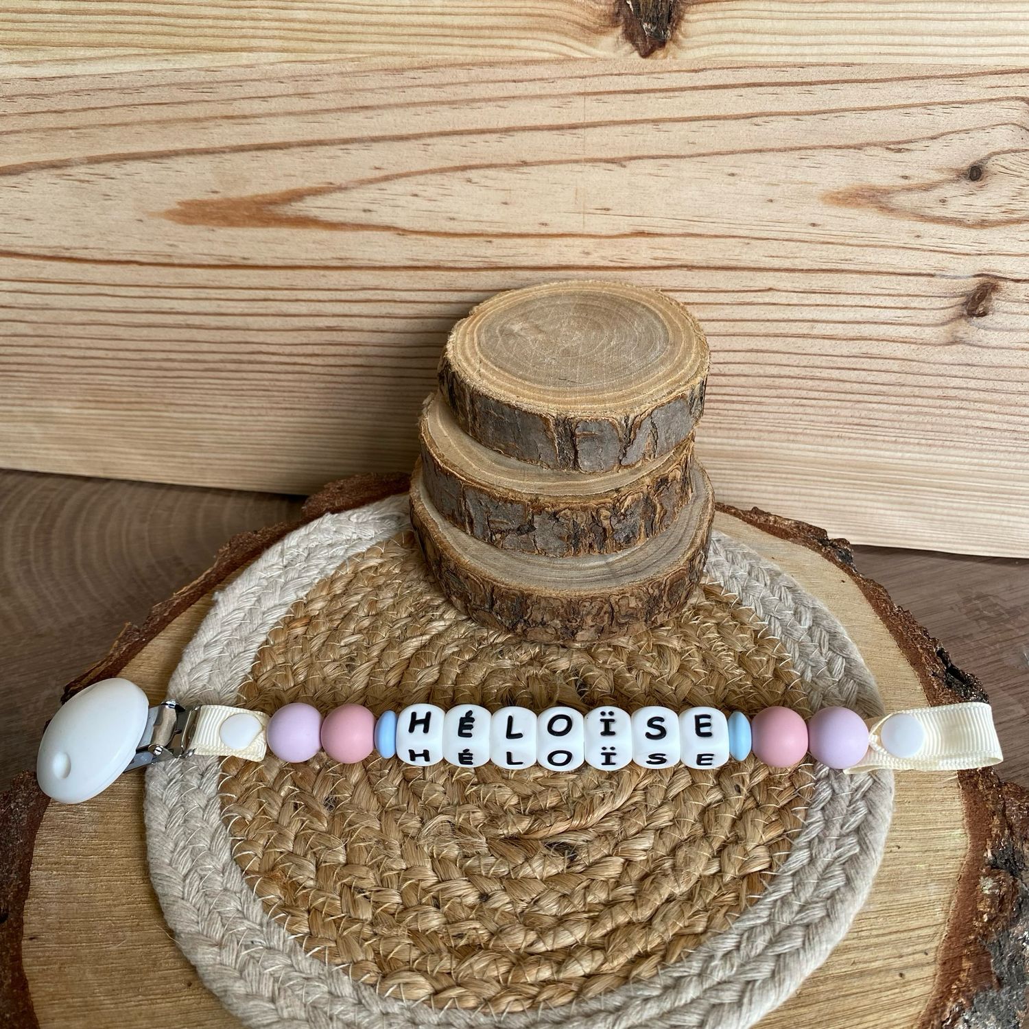 Attache tétine simple modèle &quot; Héloïse &quot;
