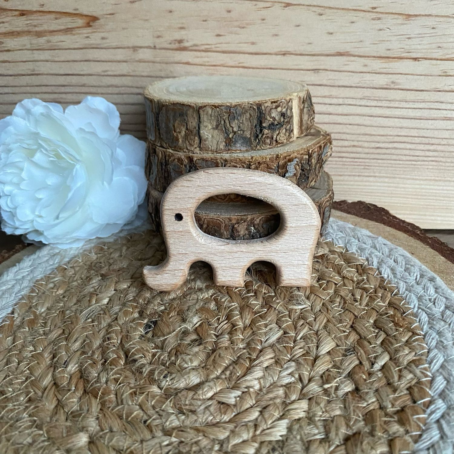 Jouet de dentition « Elephant » en bois de hêtre
