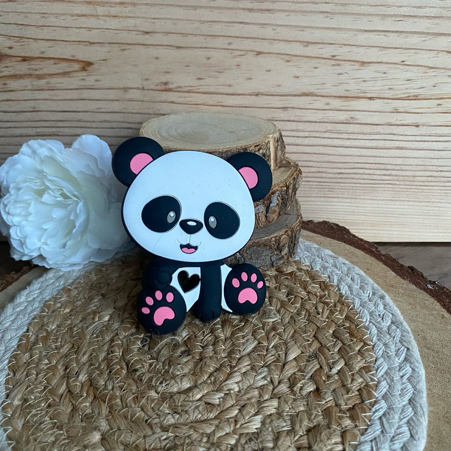 Jouet de dentition « Panda oreilles roses »