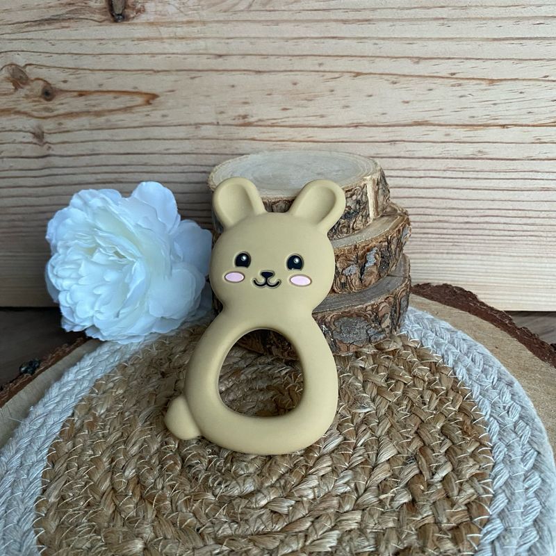 Jouet de dentition « Lapin moutarde »