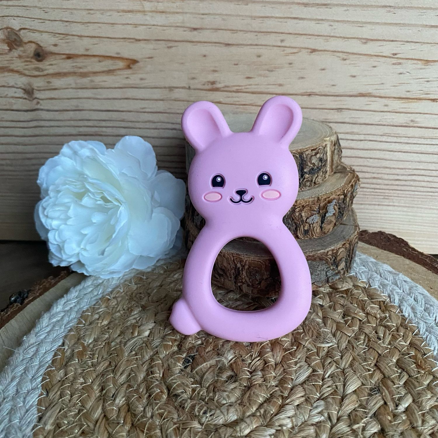Jouet de dentition « Lapin rose »