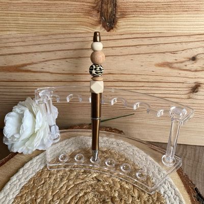 Stylo simple « Léopard &amp; beige »