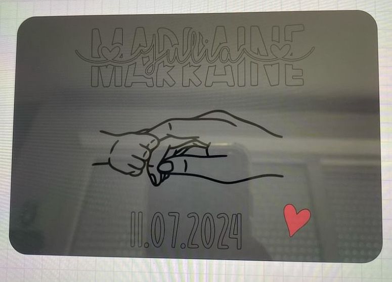 Plaque plexiglass/verre personnalisée modèle « marraine »