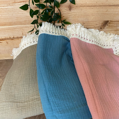 Votre modèle de couverture gaz de coton personnalisé