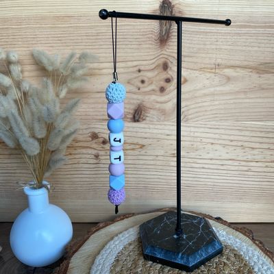 Bijoux de téléphone modèle « bleu pastel &amp; Lila »