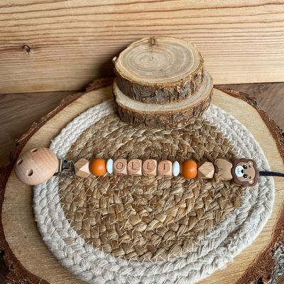 Attache-tétine fantaisie modèle &quot; Olli &quot;