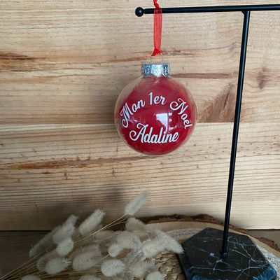 Boule de Noël « plumes rouges »