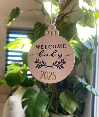 Boule de Noël &quot; bois &quot; 3,50€