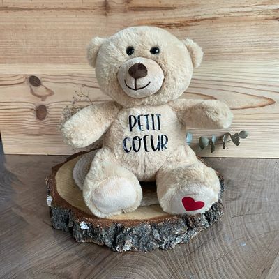 Nounours personnalisé clair modèle « petit cœur »